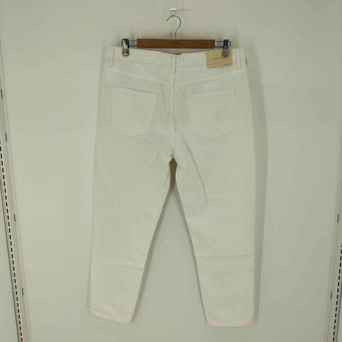 ザラ ZARA ホワイトデニムテーパードパンツ ボタンフライ メンズ EUR:44-46