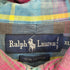 ラルフローレン RALPH LAUREN 90s MADE IN INDIA スモールポニー刺繍 ボタンダウンチェックL/Sシャツ メンズ import:XL