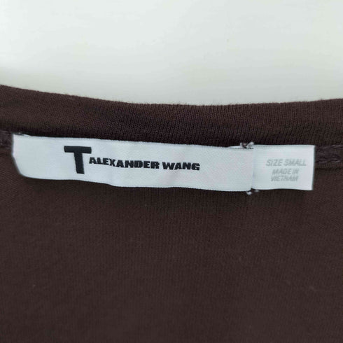ティーバイアレキサンダーワン T by Alexander Wang Vネックレーヨン半袖カットソー レディース S