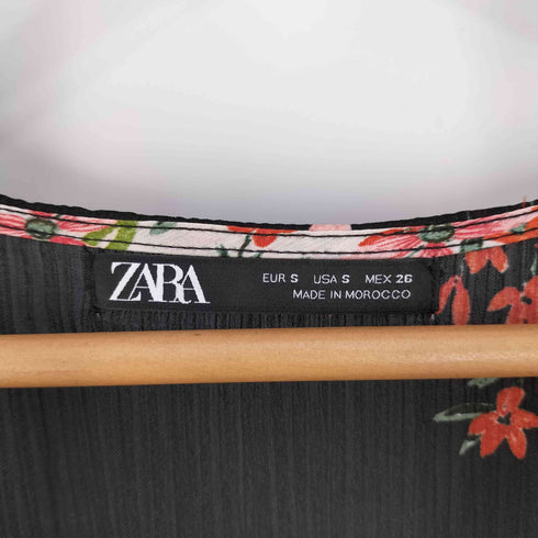 ザラ ZARA 花柄 カシュクールワンピース レディース import:S