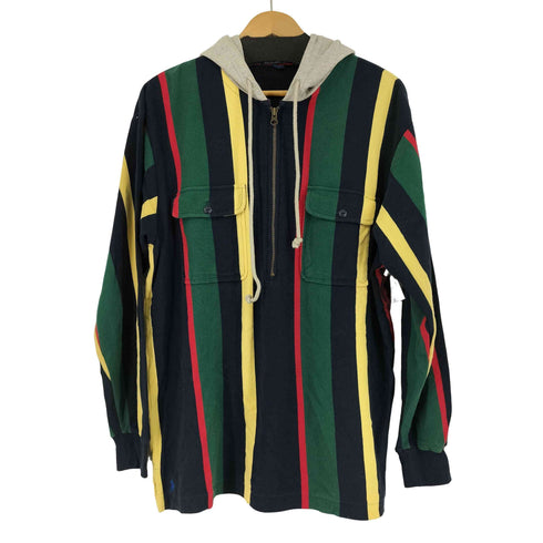 ポロバイラルフローレン Polo by RALPH LAUREN スリランカ製 マルチストライプハーフジップパーカー メンズ JPN:L