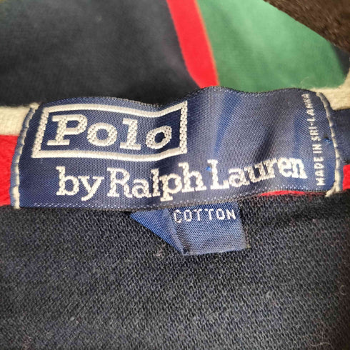 ポロバイラルフローレン Polo by RALPH LAUREN スリランカ製 マルチストライプハーフジップパーカー メンズ JPN:L