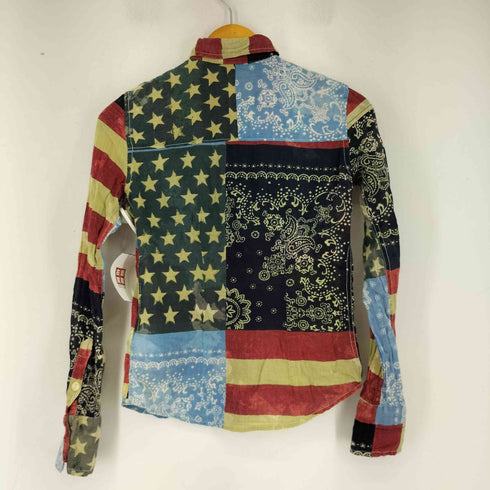 デニムアンドサプライ ラルフローレン DENIM & SUPPLY RALPH LAUREN RL UTILITY 星条旗 バンダナパッチワークシャツ レディース JPN:XS