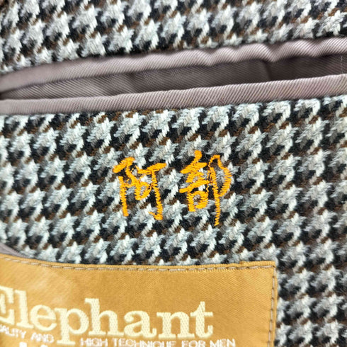 Elephant 千鳥格子 テーラドジャケット メンズ