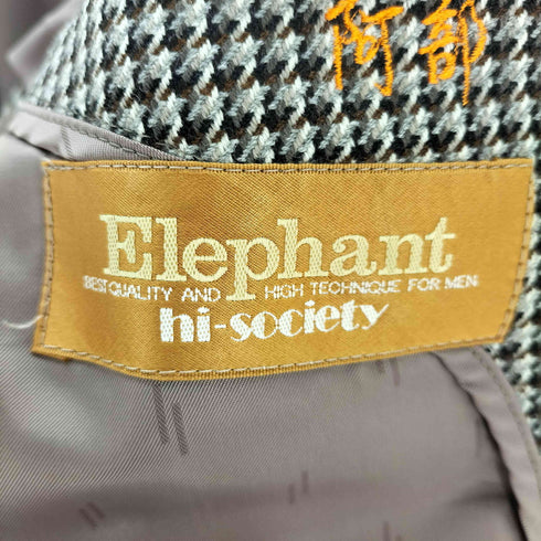 Elephant 千鳥格子 テーラドジャケット メンズ