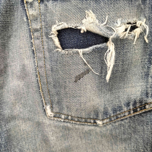 アンダーカバー UNDERCOVER T期 クラッシュ加工デニムパンツ メンズ 2