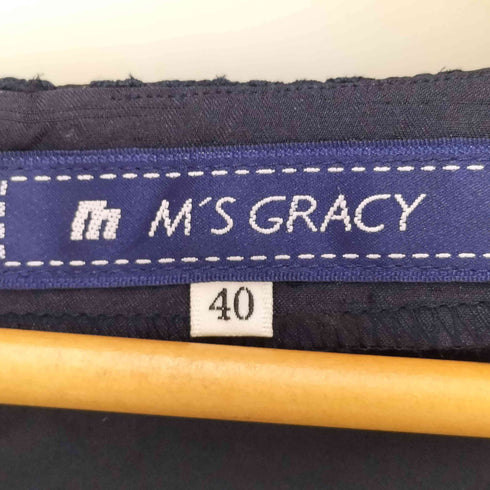 エムズグレイシー Ms GRACY 切替カットワークリボンワンピース レディース 40