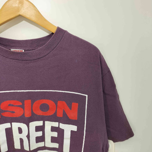 ヴィジョンストリートウェア VISION STREET WEAR ©1987 USA製 両面ロゴプリント クルーネックTシャツ メンズ import:L