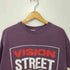 ヴィジョンストリートウェア VISION STREET WEAR ©1987 USA製 両面ロゴプリント クルーネックTシャツ メンズ import:L