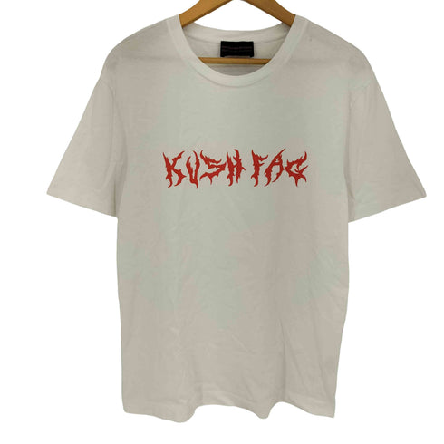 ゴーシャラブチンスキー Gosha Rubchinskiy KUSH FAG DoublecheeseburgerVF ロゴプリントTシャツ メンズ import:L