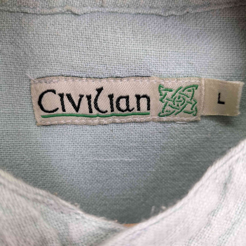 CIVICIAN 連続ボタン バンドカラーシャツ メンズ JPN:L