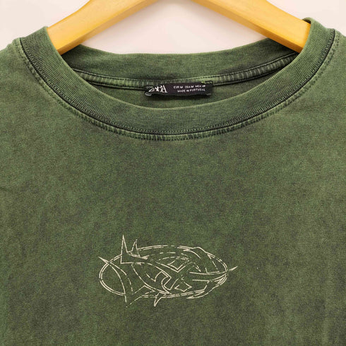 ザラ ZARA WASHED CONTRAST PRINT T-SHIRT メンズ import:M