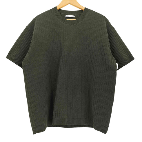 ザラ ZARA クルーネック オーバーサイズ S/S ニット メンズ import:M