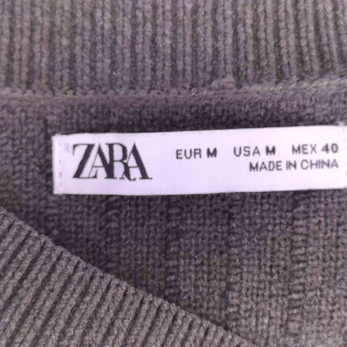 ザラ ZARA クルーネック オーバーサイズ S/S ニット メンズ import:M