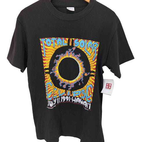 ステッドマン STEDMAN USA製 袖裾シングル total solar eclipse Tシャツ 皆既日食Tシャツ メンズ JPN:M