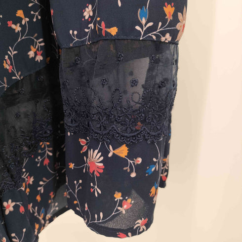 ヘザー Heather 総柄ノースリーブワンピース レディース