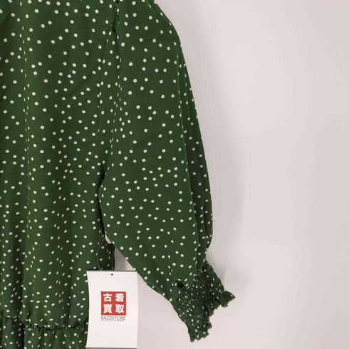 前開き ドットマキシワンピース レディース ONE SIZE