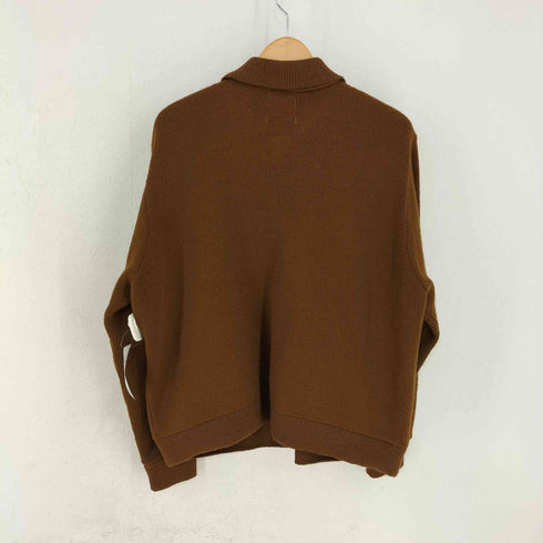 モンゴメリーワード MONTGOMERY WARD 70s スウェード x アクリルニット レースアップジャケット メンズ import:XL