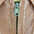 70s natural comfort ジップアップ 4Pパキスタンレザージャケット棒TALON メンズ US:40