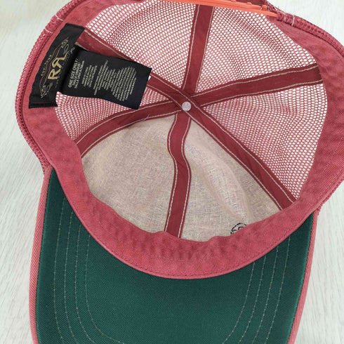 ダブルアールエルラルフローレン RRL RALPH LAUREN INDIGO DENIM TRUCKER CAP トラッカーキャップ FADED RED メッシュキャップ メンズ