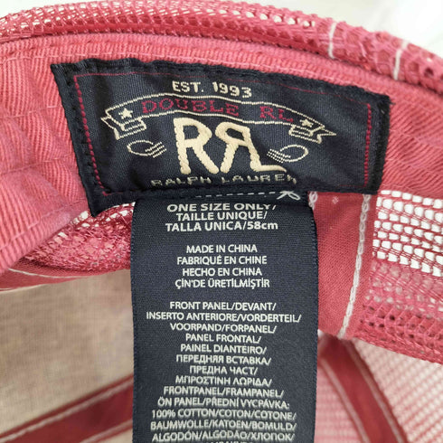 ダブルアールエルラルフローレン RRL RALPH LAUREN INDIGO DENIM TRUCKER CAP トラッカーキャップ FADED RED メッシュキャップ メンズ