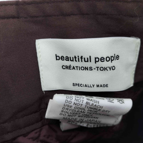 ビューティフルピープル beautiful people サイドジップカーゴパンツ 裏地キルティング バルーンシルエット メンズ FR:38-40