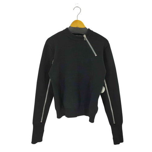 ジョンローレンスサリバン JOHN LAWRENCE SULLIVAN ジップクルーネックセーター ダイアゴナル ZIPPED CN KNIT SWEATER 斜めジップ メンズ JPN:S