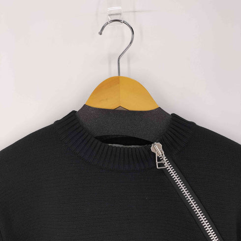 ジョンローレンスサリバン JOHN LAWRENCE SULLIVAN ジップクルーネックセーター ダイアゴナル ZIPPED CN KNIT SWEATER 斜めジップ メンズ JPN:S