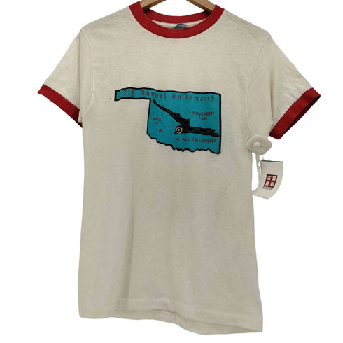 80S USA製 7th Annual Dolksmarch プリント S/S リンガーTシャツ メンズ