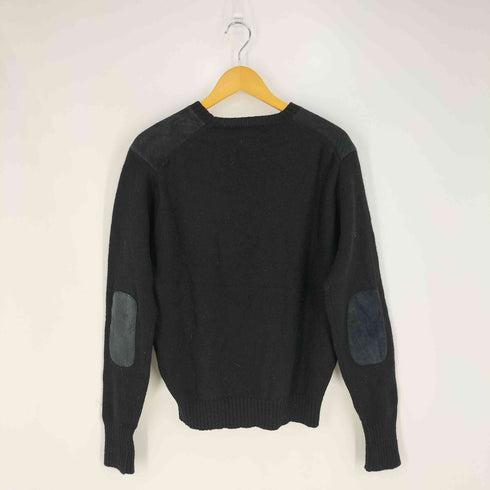 ポロバイラルフローレン Polo by RALPH LAUREN ポニー刺繍 ショルダー エルボーパッチ ウール クルーネックニット メンズ import:M
