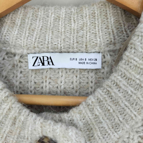ザラ ZARA リブニットカーディガン レディース import:S