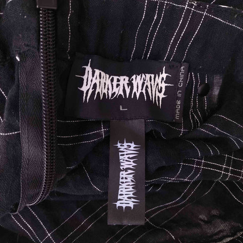 DARKER WAVE チェック柄ギャザーデザインリネンスカート レディース JPN:L