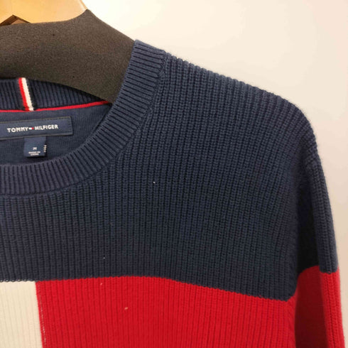 トミーヒルフィガー TOMMY HILFIGER ビッグロゴ コットンニットセーター メンズ import:M