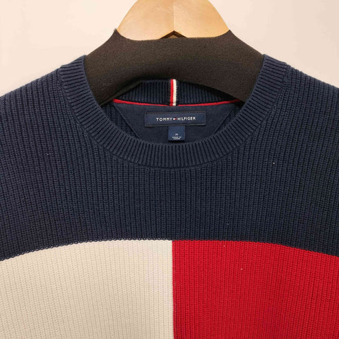 トミーヒルフィガー TOMMY HILFIGER ビッグロゴ コットンニットセーター メンズ import:M