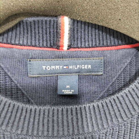 トミーヒルフィガー TOMMY HILFIGER ビッグロゴ コットンニットセーター メンズ import:M