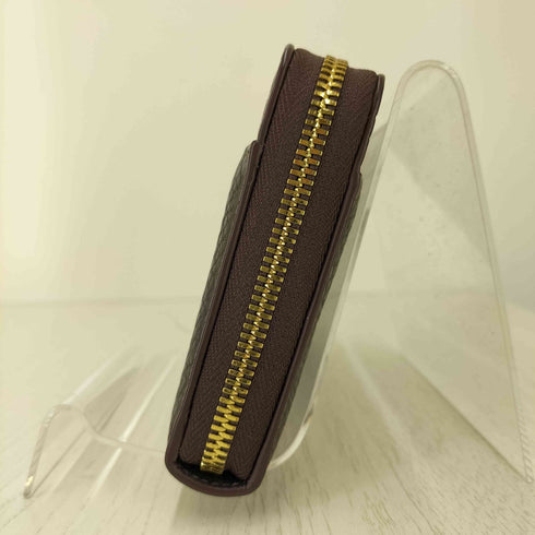 COCOCELUX GOLD ヘラクレスゴールドシュリンク×牛革クロコ型押し ラウンドファスナーウォレット レディース