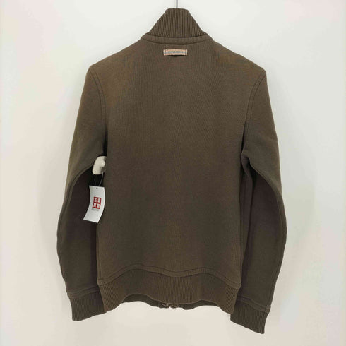 バーバリーブラックレーベル BURBERRY BLACK LABEL スウェット地 裏起毛 ロゴプリント トラックジャケット レディース JPN:2