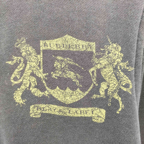 バーバリーブラックレーベル BURBERRY BLACK LABEL スウェット地 裏起毛 ロゴプリント トラックジャケット レディース JPN:2