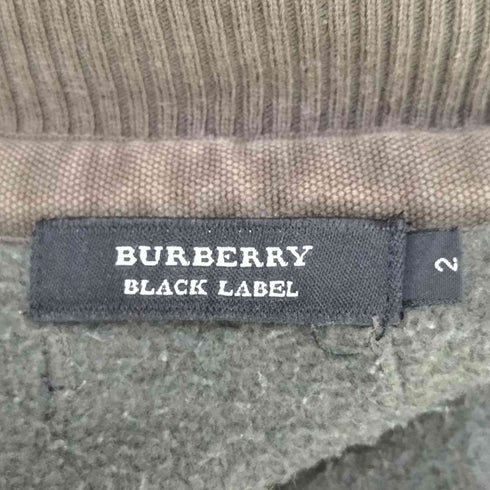 バーバリーブラックレーベル BURBERRY BLACK LABEL スウェット地 裏起毛 ロゴプリント トラックジャケット レディース JPN:2