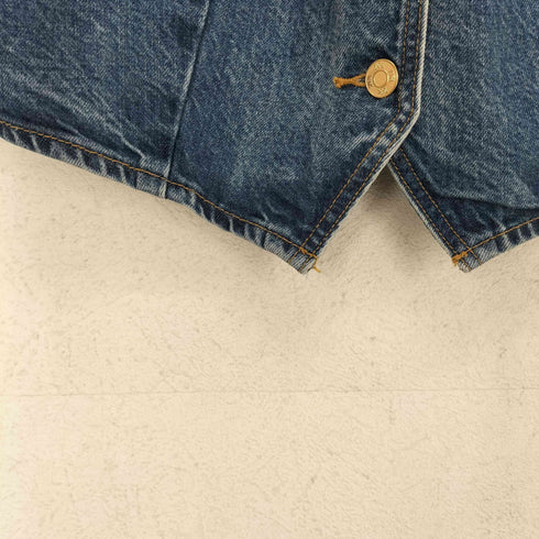 ザラ ZARA DENIM CROPPED WAISTCOAT レディース JPN:S