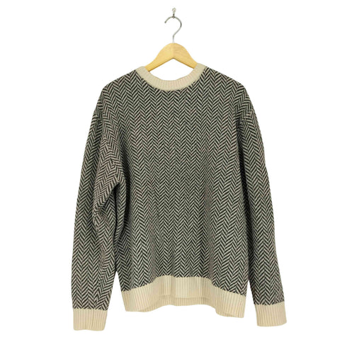 ロッソ ROSSO URBAN RESEARCH ヘリンボーン柄クルーネックニット メンズ JPN:L