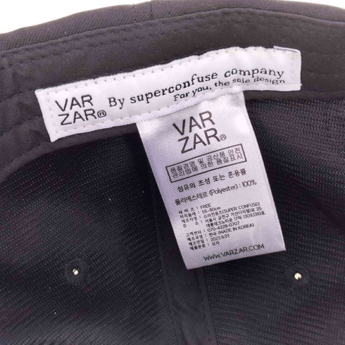 バザール VARZAR Stud logo over fit ball cap スタッズ ロゴ オーバーフィット キャップ レディース FREE