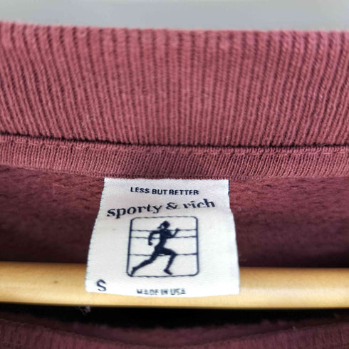 スポーティーアンドリッチ SPORTY& RICH SERIF LOGO CREWNECK セリフロゴスウェット レディース import:S