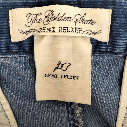 レミレリーフ REMI RELIEF フラワースタッズ硫化染めコーデュロイハーフパンツ メンズ