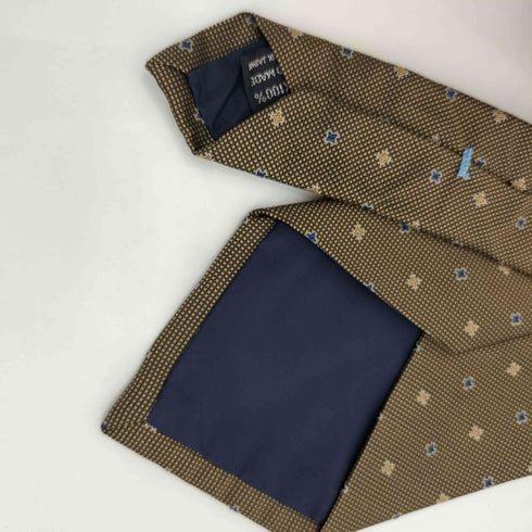 フェアファックス FAIRFAX 十字小紋柄 シルクネクタイ メンズ