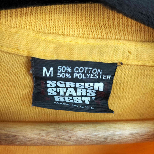 スクリーンスターズ SCREEN STARS 90S made in usa 黒タグ フロントプリントデザイン S/S Tシャツ メンズ import:M