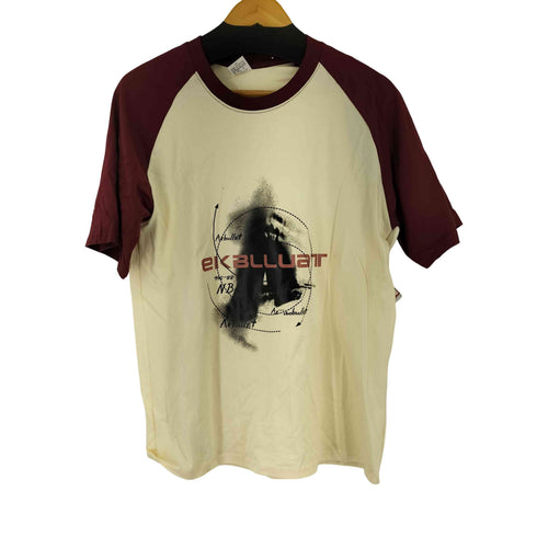 両面プリントデザイン S/S ラグランTシャツ メンズ import:M