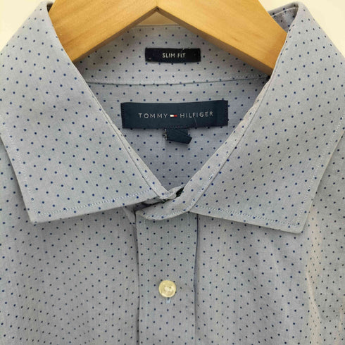 トミーヒルフィガー TOMMY HILFIGER SLIM FIT ドット柄コットンシャツ メンズ JPN:L
