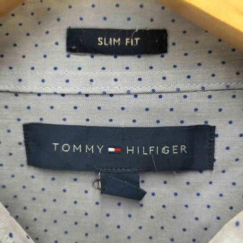 トミーヒルフィガー TOMMY HILFIGER SLIM FIT ドット柄コットンシャツ メンズ JPN:L