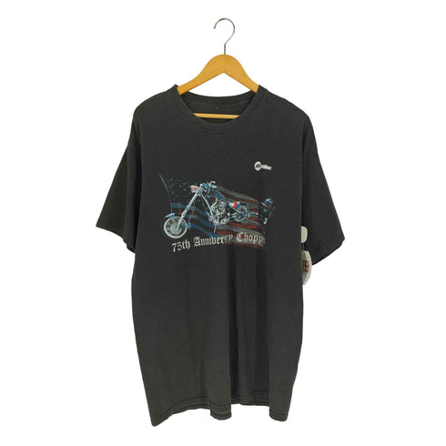 Miller 75th Annibersary Chopper バイクプリント クルーネックTシャツ メンズ